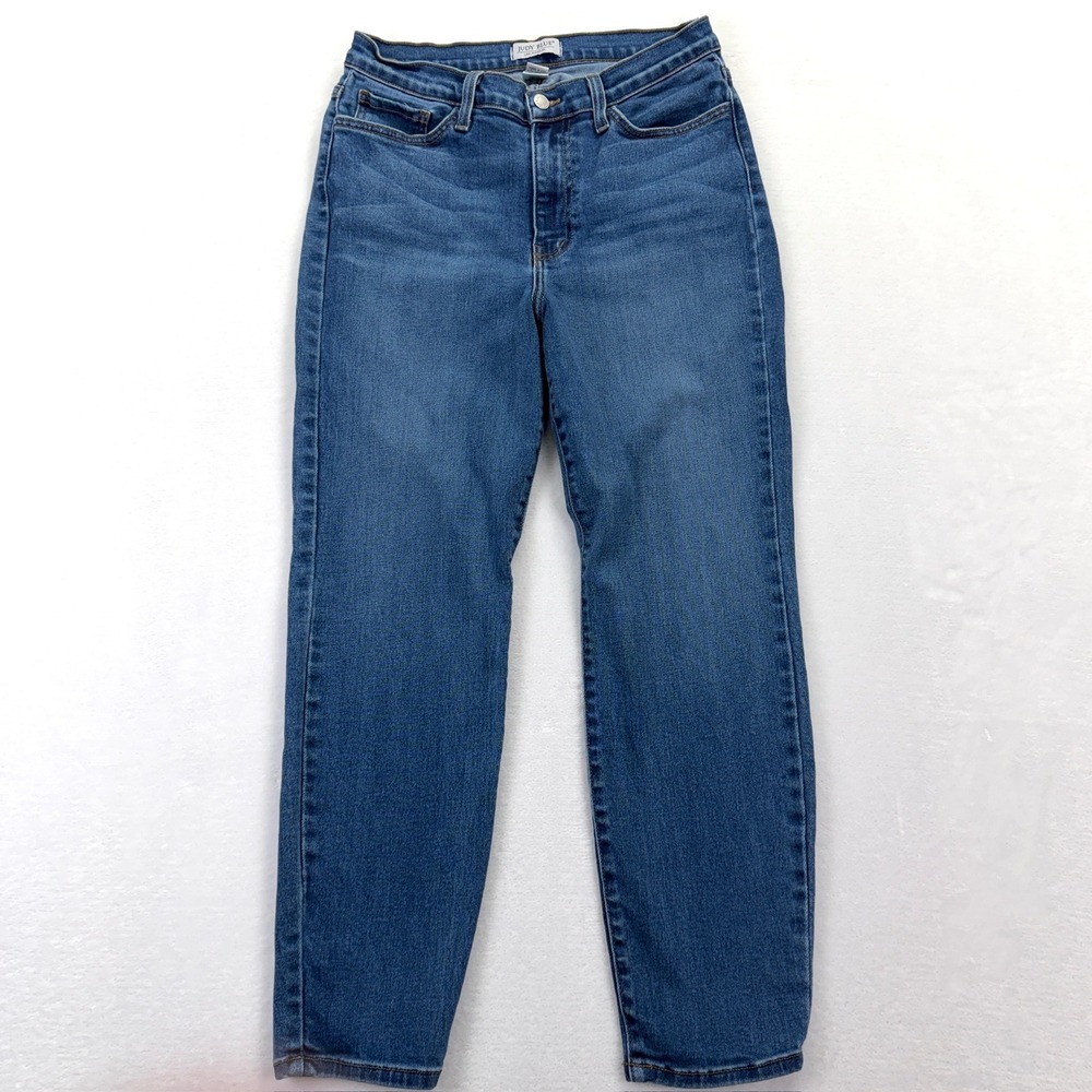 Judy Blue High Rise Slim Fit Jeans Medium Wash Blue Size 13/31 Style 88107 USA